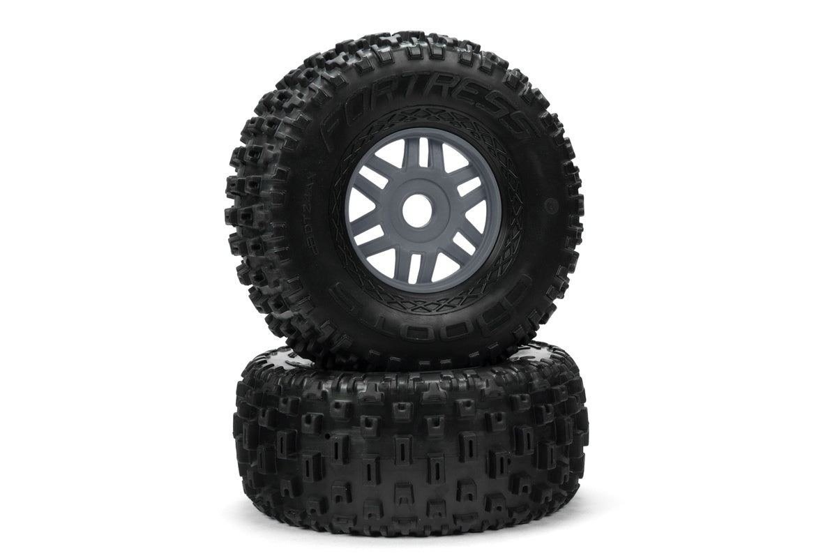 ARRMA dBoots Fortress Pre-mounted Tire Set - Gun Metal (2)