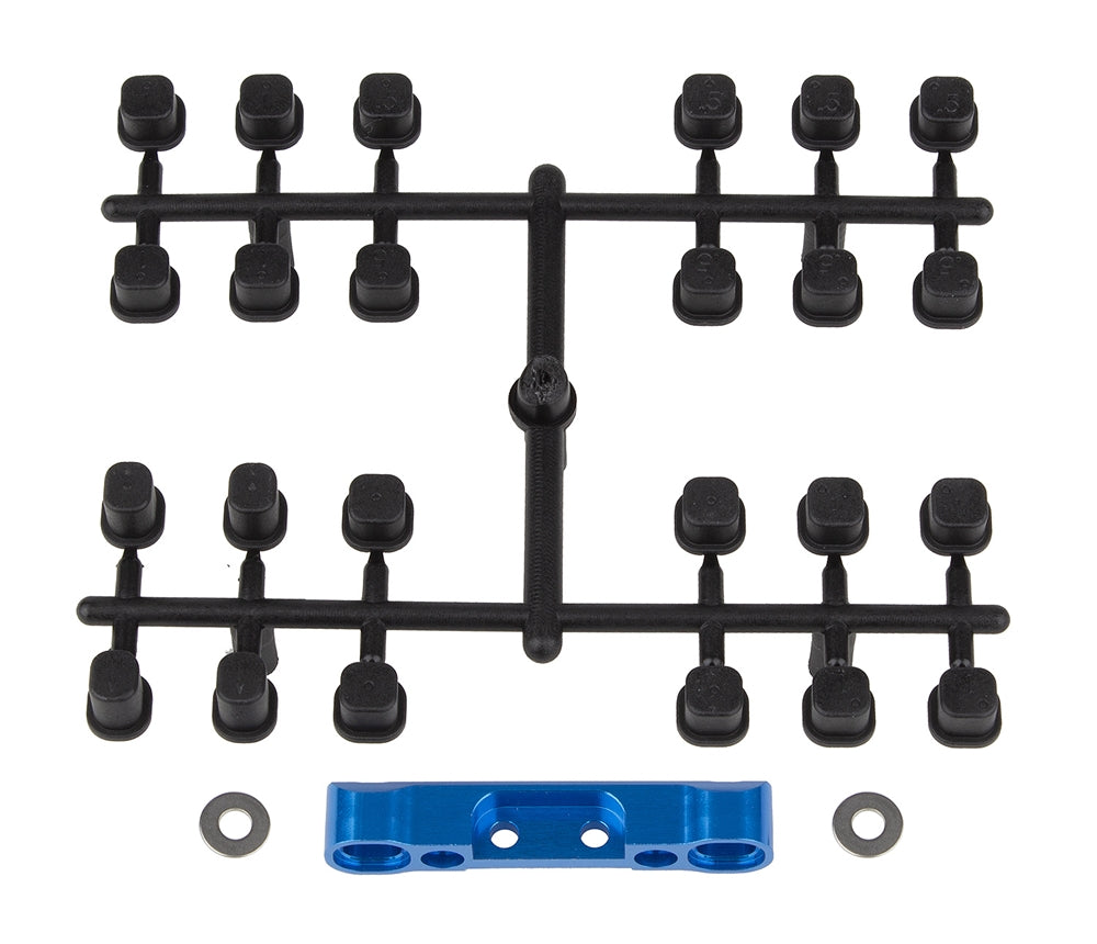 Factory Team DR10 Aluminum Arm Mount D, Blue