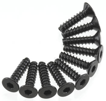 Axial Hex Socket Tap Flat Head M3x12mm Black (10) - AXIC0129