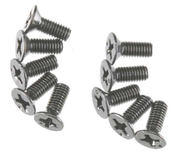 Axial Flat Head M3x8mm Black Oxide (10)