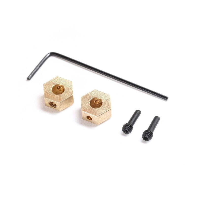Axial AX24 / SCX24 Hex Hubs, Brass (2)