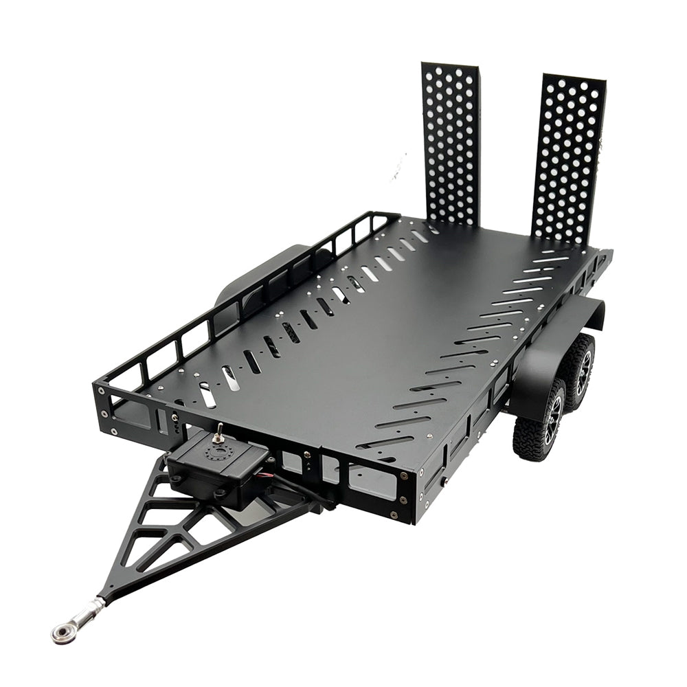 Bold RC 1/10 Scale Full Metal Trailer with LED Lights (Black)