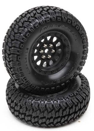 Duratrax 1.9" Class 1 Scaler CR Tires Mounted on Black Wheels (2)