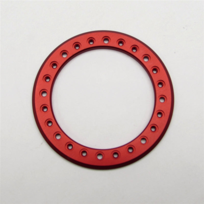 Gear Head RC 2.2" Aluminum Beadlock Rings - Anodized Red (2)