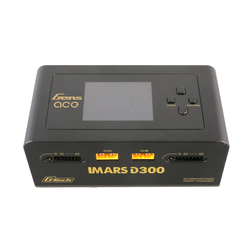 Gens ace IMARS D300 G-Tech 300W / 700W Dual Channel AC / DC Charger - Black (GEA300WD300-UB)