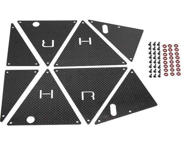 Hot Racing Carbon Fiber Tube Chassis Side Inner Panels Traxxas Unlimited Desert Racer UDR