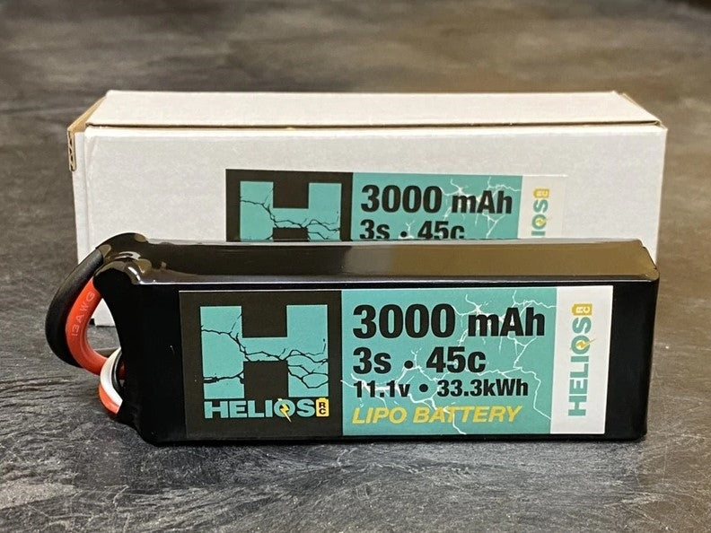 Helios RC 3S 11.1V 3000mAh 45C LiPo Battery - EC3