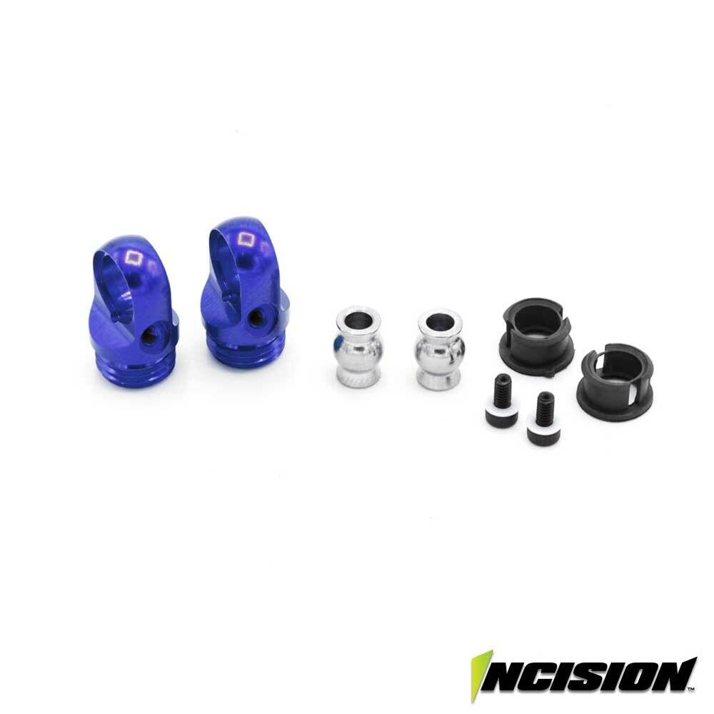 Incision S8E Machined Aluminum Shock Caps (2) - Blue