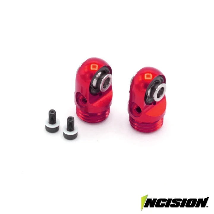 Incision S8E Machined Aluminum Shock Caps (2) - Red