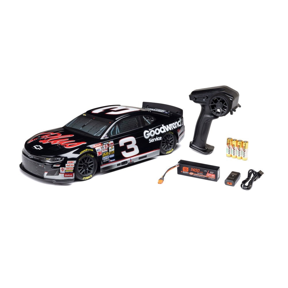 Losi 1/12 NASCAR RC Race Car RCR No. 3 GM Goodwrench Chevrolet ZL1 2S AWD RTR - Black