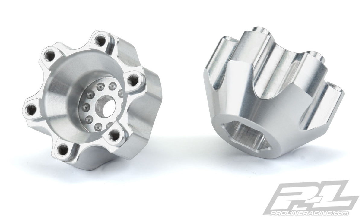Pro-Line 6x30 to 12mm Aluminum Hex Adapters (Wide) for 6x30 Raid Wheels (2)