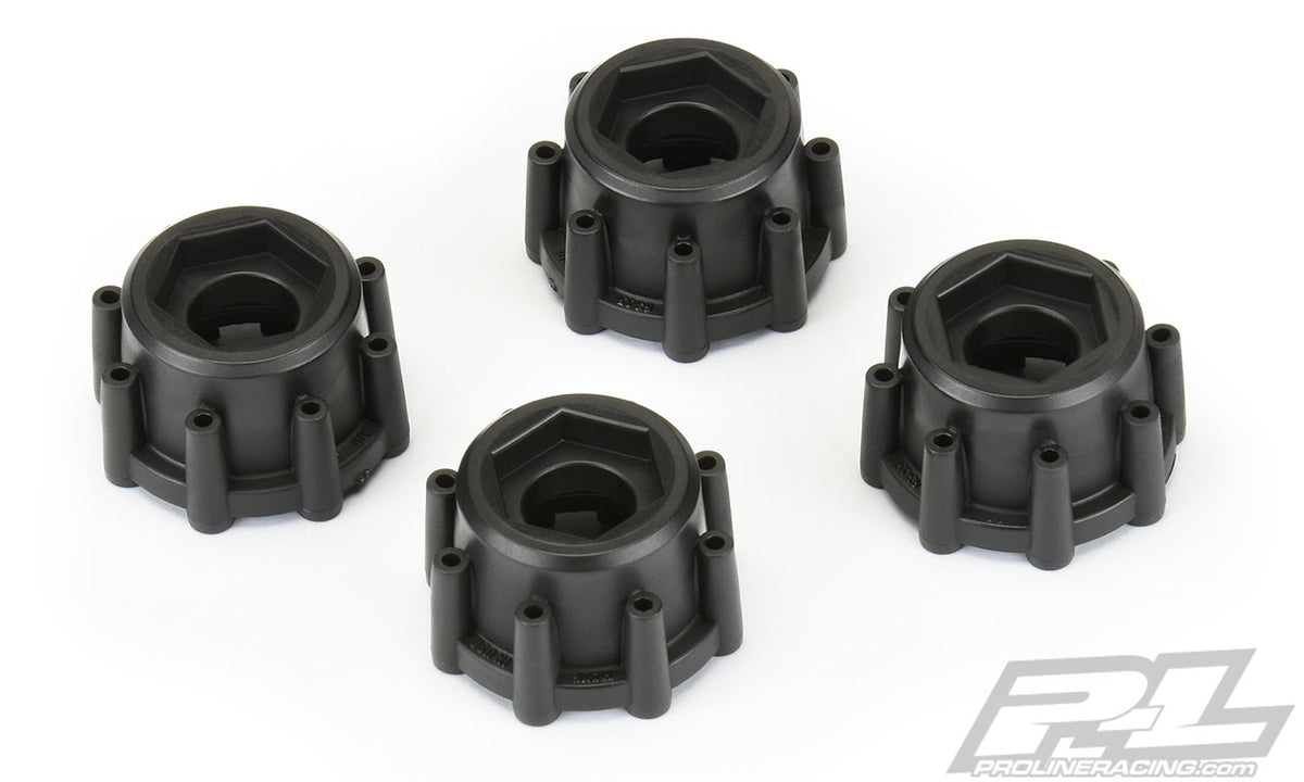 Pro-Line 8x32 to 17mm Hex Adapters for 8x32 3.8" Raid Wheels (4)