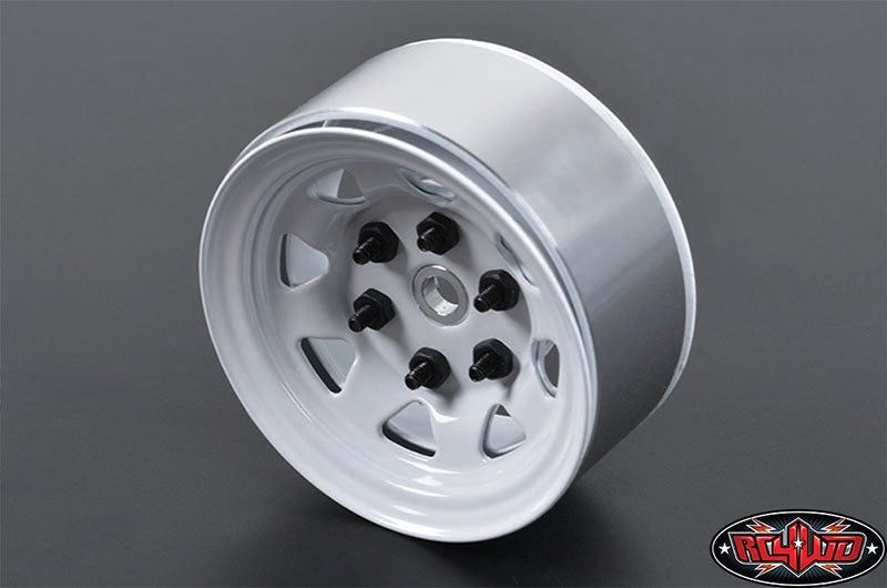 RC4WD Stamped Steel 1.55" Stock Beadlock Wheels White (4)