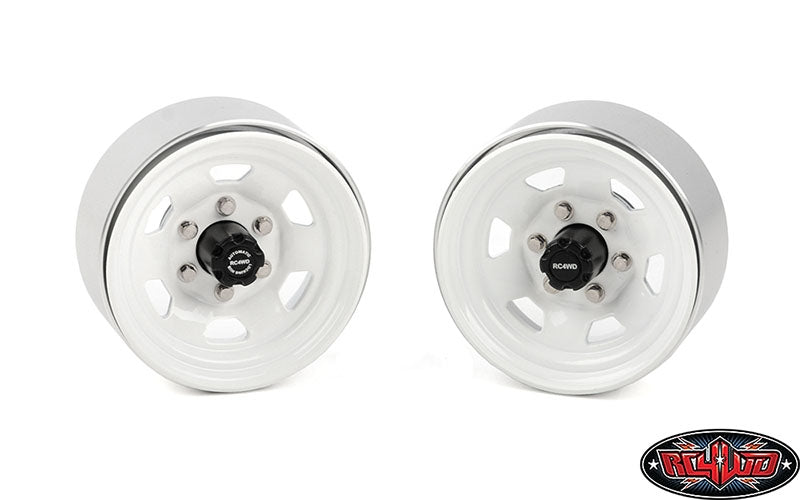 RC4WD Stamped Steel 1.7" Beadlock SR5 Wheels (White/Black) (4)