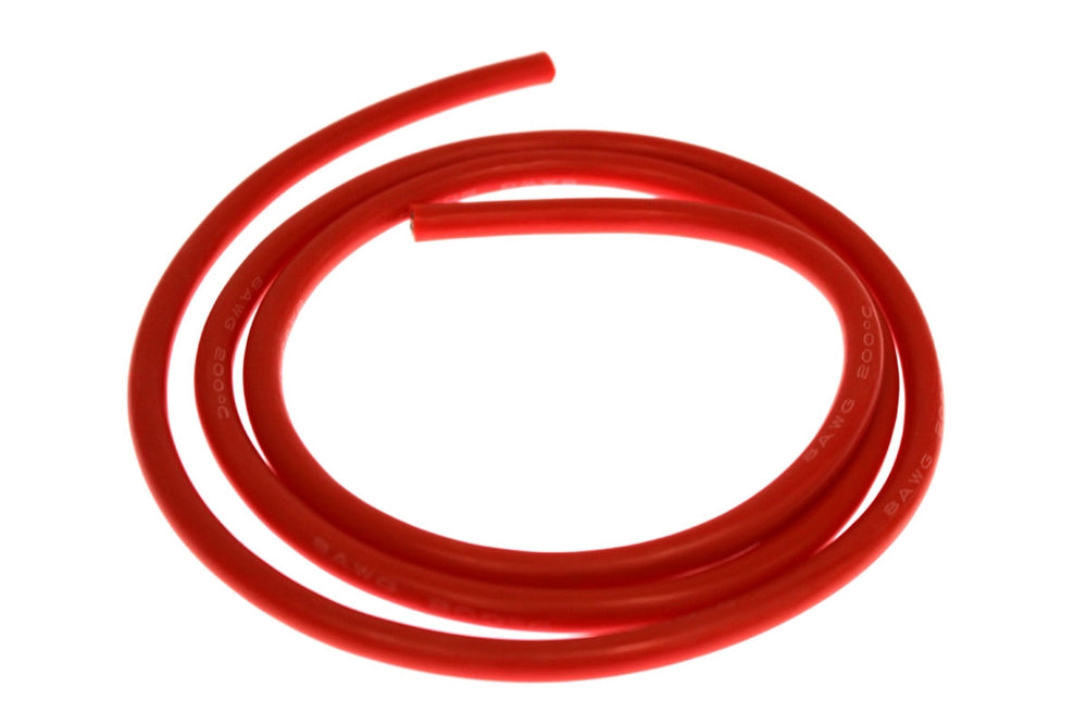 Racers Edge 8 AWG Silicone Wire, 3', Red