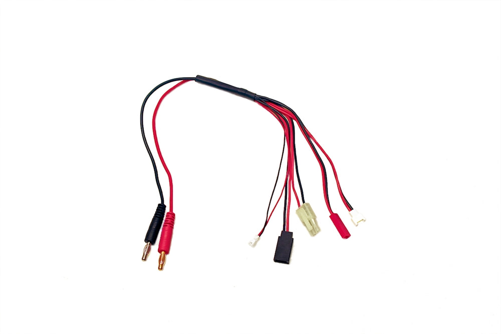 Racers Edge 5-Function Mini/Micro Charge Adapter to Male 4mm Bullets