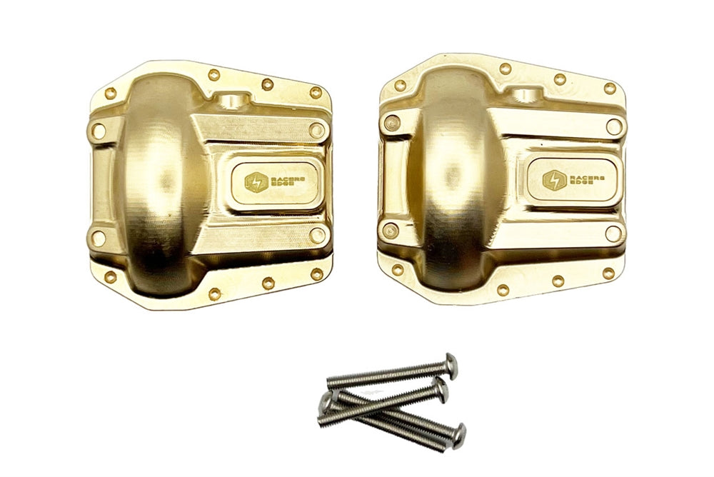 Racers Edge Brass Counterweight Axle Housing Cover for Axial SCX6 (2)