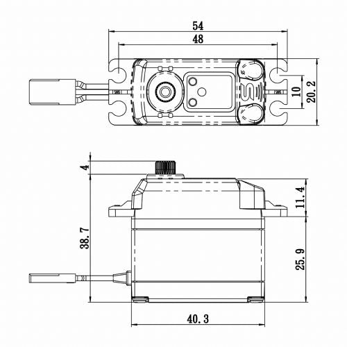 Savox SB-2270SG+ "Monster Torque" Brushless Steel Gear Digital Servo (High Voltage)