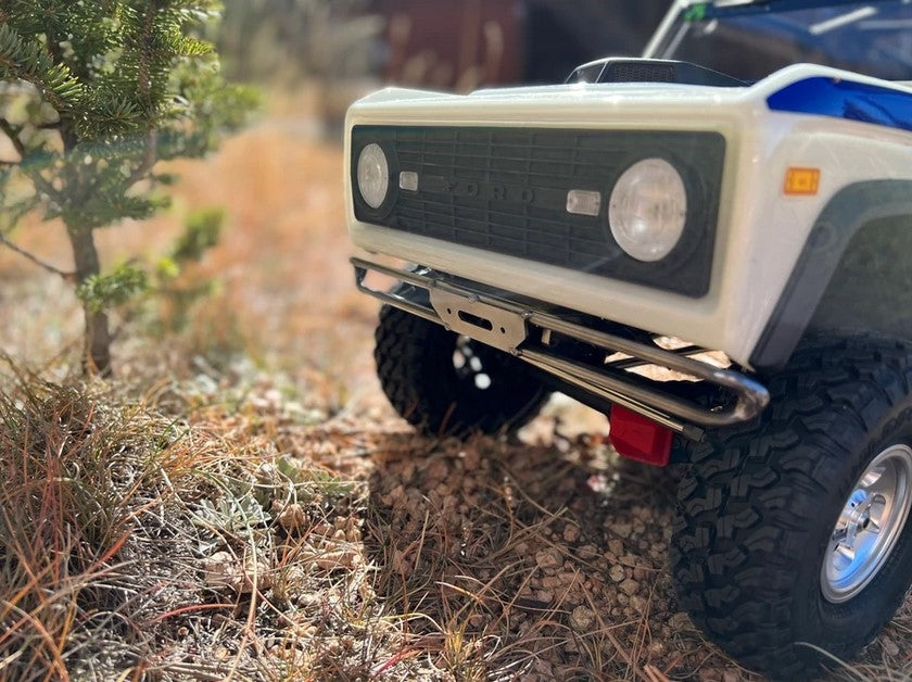 ScalerFab SCX10 III Bronco Retro Front Bumper with Fairlead Mount & Shackle Mounts