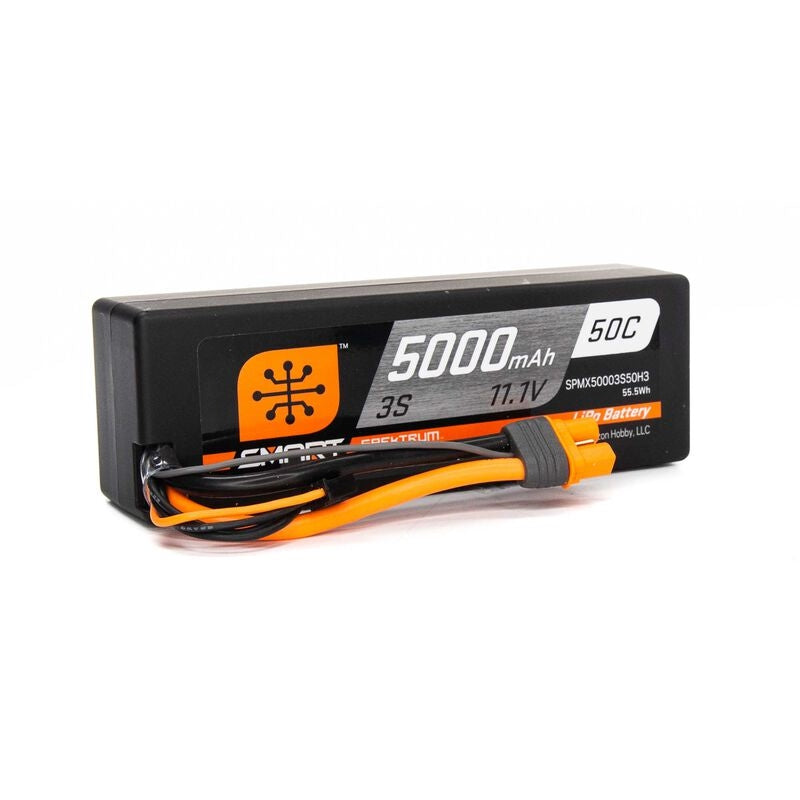 Spektrum 3S 11.1V 5000mAh 50C Hardcase Smart LiPo Battery - IC3