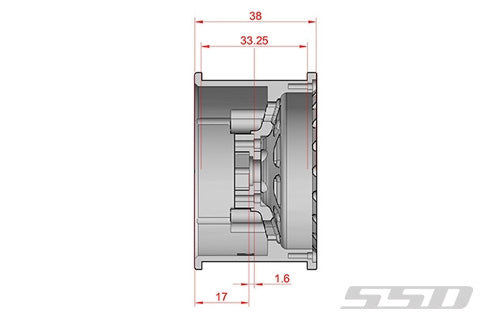 SSD RC 2.2" D Hole Beadlock Wheels (Silver) (2)