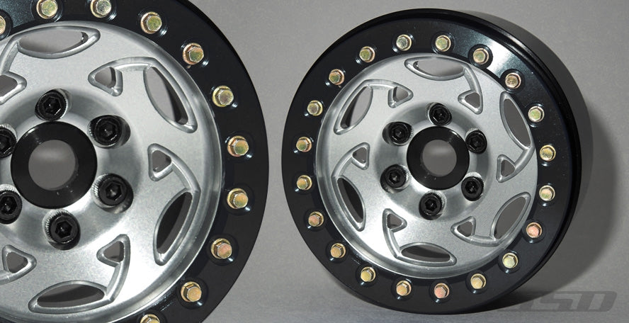 SSD RC 1.9" Champion Beadlock Wheels (Silver / Black) (2)