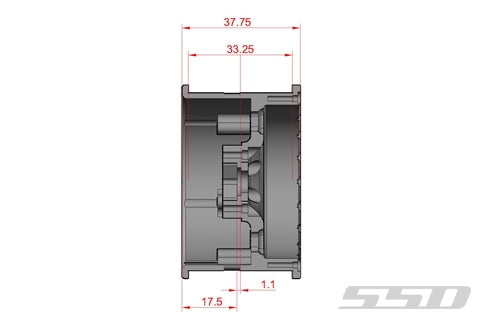 SSD RC 2.2" Contender Beadlock Wheels (Silver) (2)