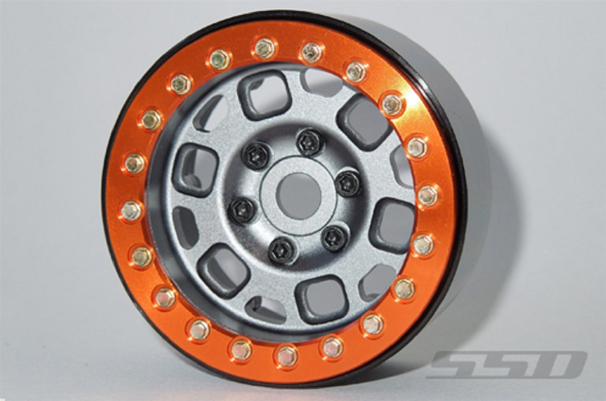 SSD RC 1.9" Orange Aluminum Beadlock Rings (2)