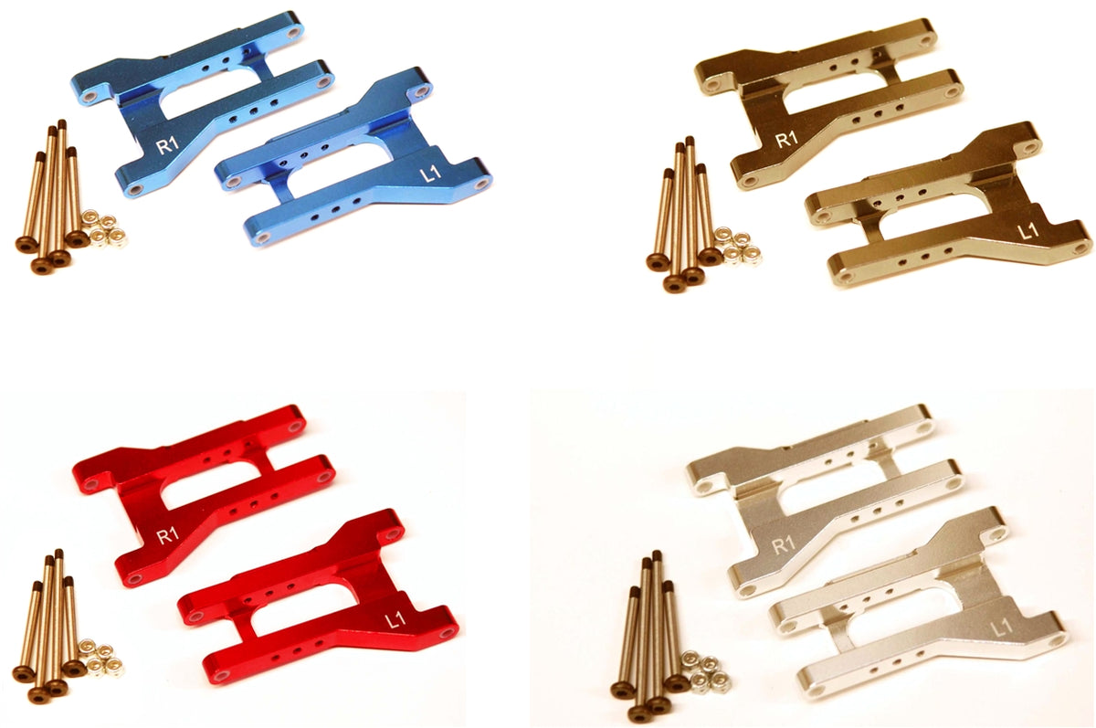 STRC Aluminum Rear Toe-in Reducing A-arm Kit with Lock-nut Style Hinge Pins for Traxxas Drag Slash