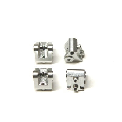 STRC Aluminum Lower Shock/Suspension Link Mount SCX10 II (4 pcs) (Silver)