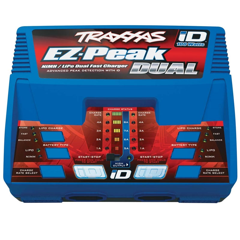 Traxxas EZ-Peak Plus 8A NiMH/LiPo AC Dual Charger w/iD