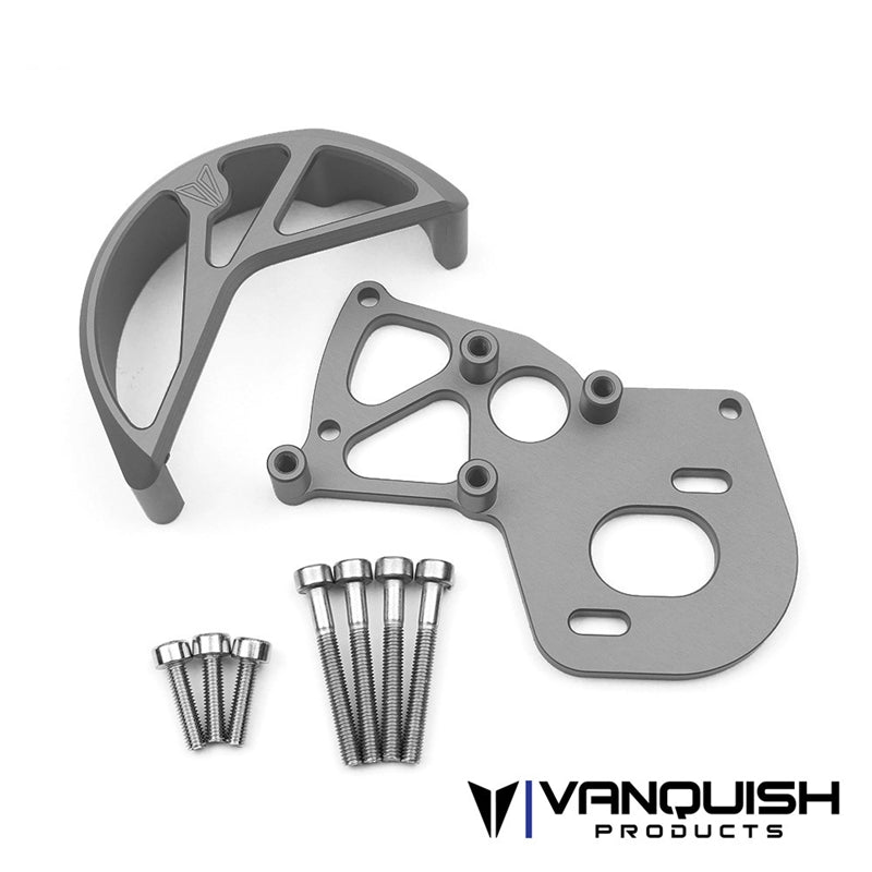 Vanquish Products VS4-10 Motor Mount / Gear Guard Grey Anodized