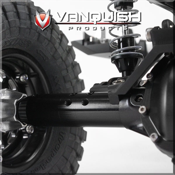 Vanquish Products Currie SCX10 Rear Tubes Grey Anodized