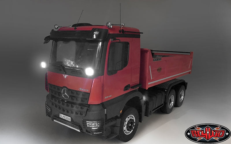 RC4WD Square Work Lights for Mercedes-Benz Arocs 3348 6x4 Tipper Truck