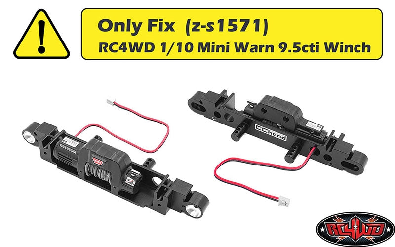 RC4WD OEM Narrow Front Winch Bumper with Trail Bar for Axial 1/10 SCX10 III Jeep JLU Wrangler