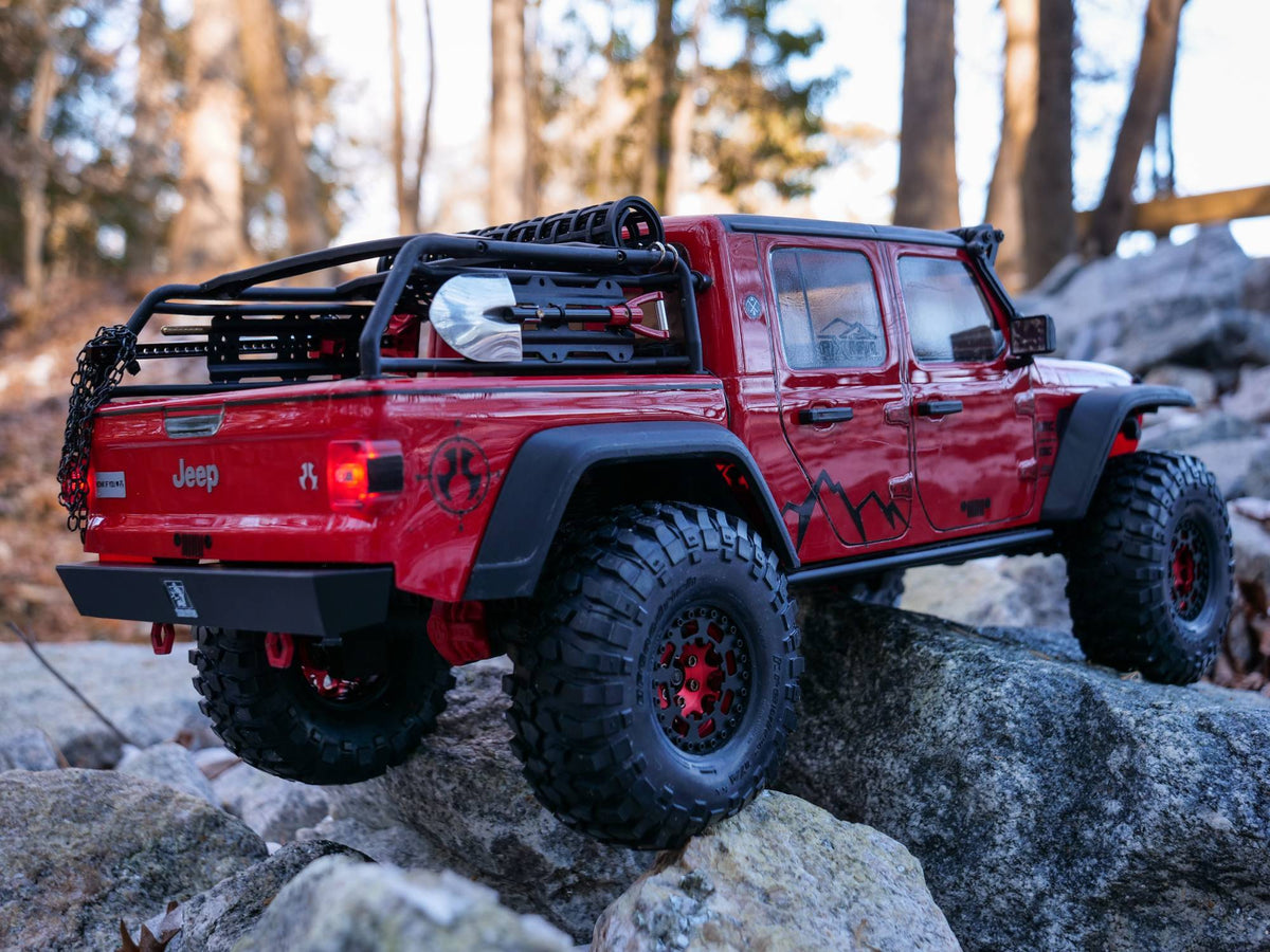 ScalerFab SCX10 III Jeep Gladiator Rear Bumper with Shackle Mounts & Hitch Receiver