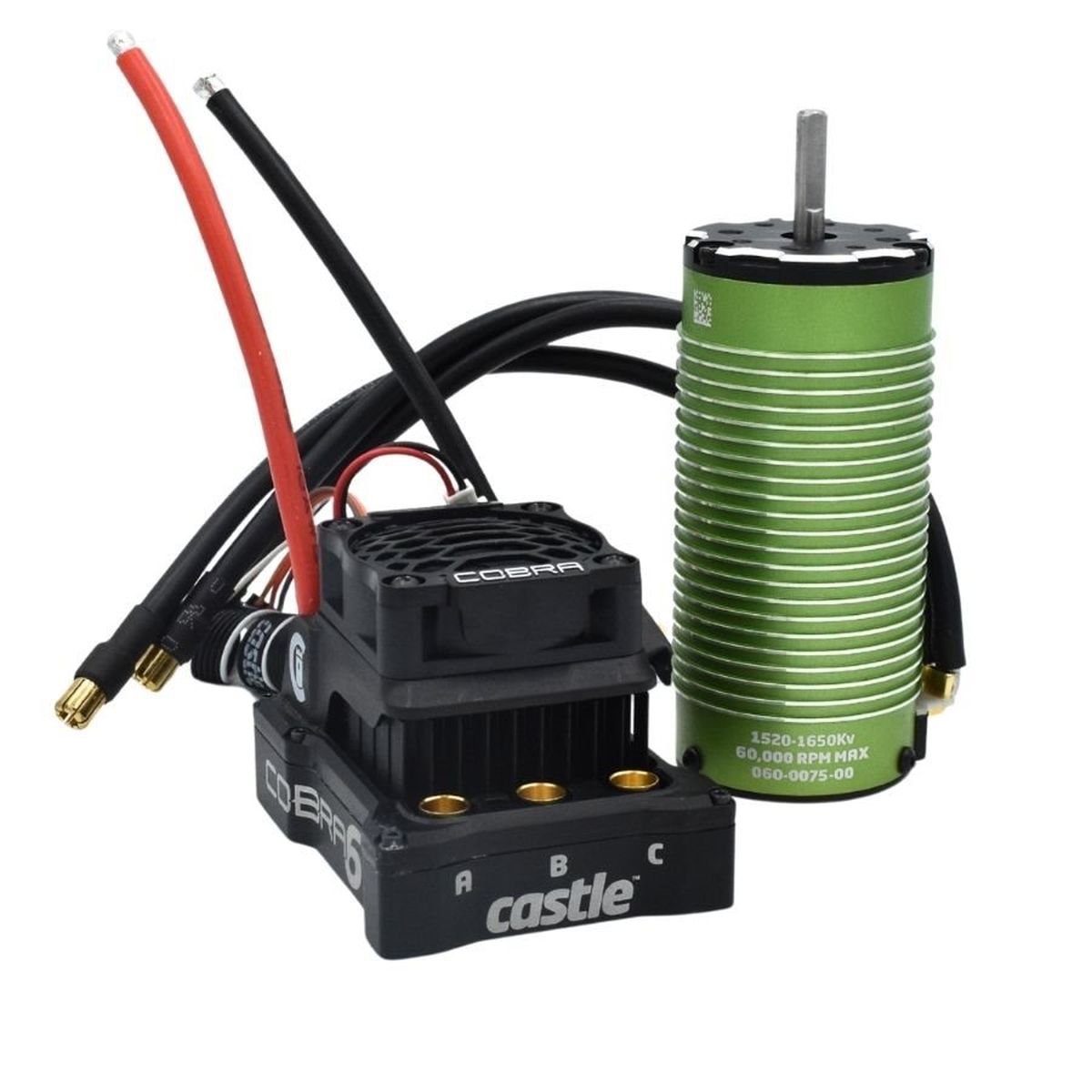 Castle Creations Cobra 6 ESC (33.6V, 8A Peak BEC) with 1520-1650kV Sensored Motor