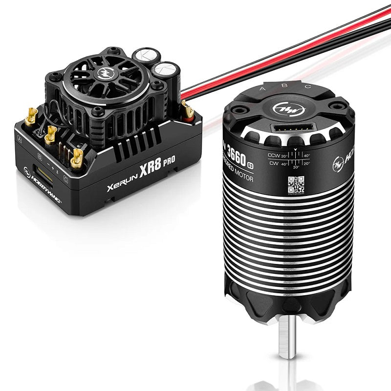 Hobbywing XeRun XR8 Pro G3 ESC with 3660SD G3 3200kV Motor Combo (2-3S)