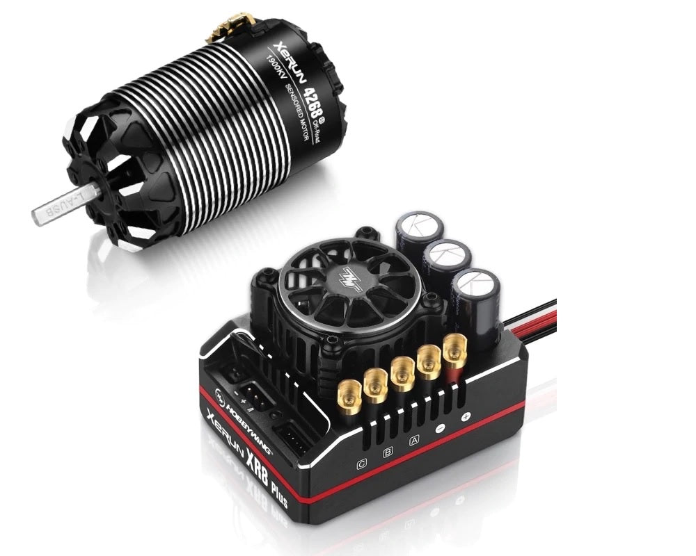 Hobbywing XeRun XR8 Plus G2S ESC with 4268 G3 1900kV Motor Combo