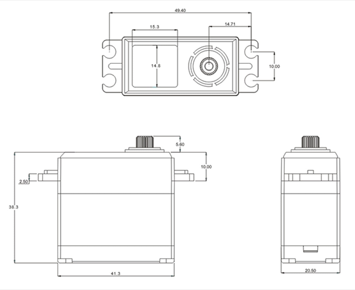 SRT CH620S HV Coreless Digital Servo (.09s / 277.7oz @ 8.4V)