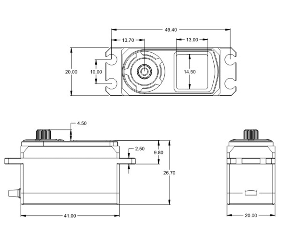 SRT CH7015 HV Coreless Digital Servo (.07s / 208.3oz @ 8.4V)