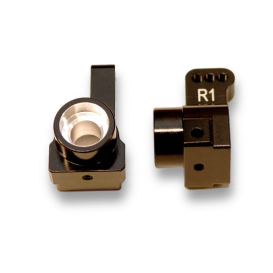 ST Racing Concepts Aluminum Rear Hub Carriers 1 Degree Toe-in for Associated DR10 (2) - Black