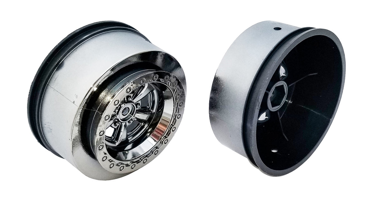 Associated Drag Rear Wheels 2.2" / 3.0" Chrome (2)