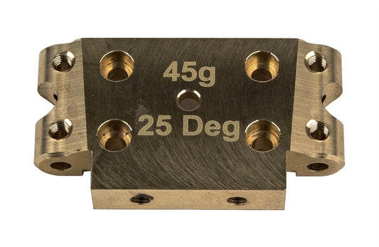 Factory Team DR10 Brass Front Bulkhead, 25 deg