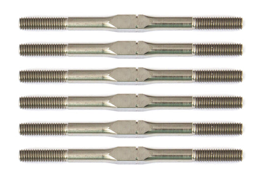 Factory Team RC10B6.1 FT Titanium Turnbuckle Set, 3 x 48mm / 1.875 in, Silver