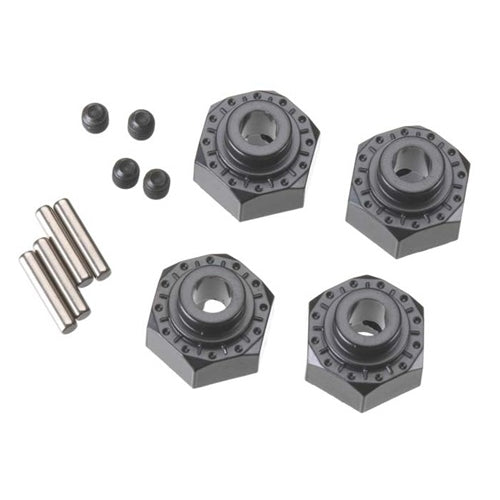 Axial Aluminum Hex Hub 12mm Black (4) - AXIC0429