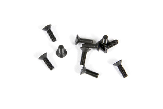 Axial M2.6x8mm Hex Socket Flat Head Black (10) - AXIC3372