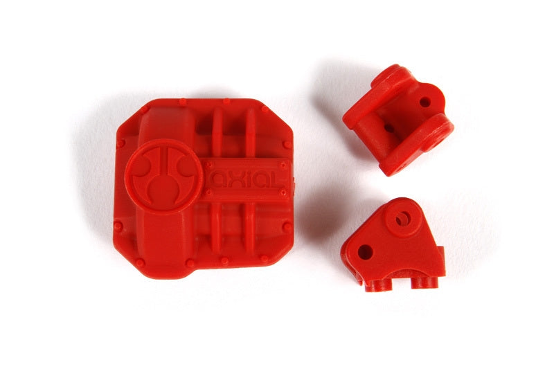 Axial AR44 Differential Cover and Link Mounts (Red) - AXIC3384