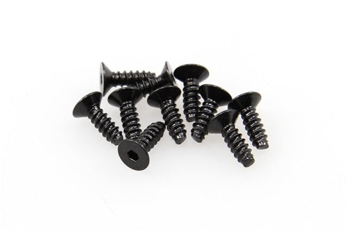 Axial Wraith M2.6x8mm Hex Socket Tapping Flat Head (Black) (10pcs) - AXIC0008