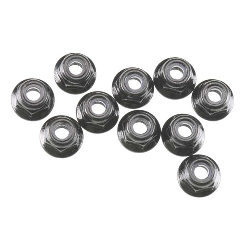 Axial Nylon Locknut M4 Black (10) - AXIC1045